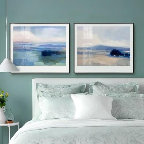 Simple and modern northern Europe small fresh scenery porch mural poster print picture background wall decorative painting