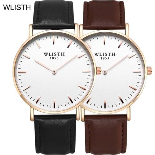 New Luxury Watch Sport Quartz Analog Black PU Leather Belt Waterproof Chronograph Wrist Watches for Boys Girls Daily Use Gifts