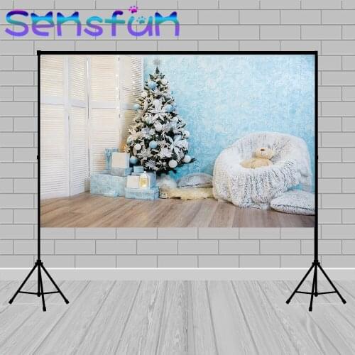 Christmas Photography Backdrop Indoor Decor Family Party Banner Background Christmas Tree Sofa Photocall Photo Studio