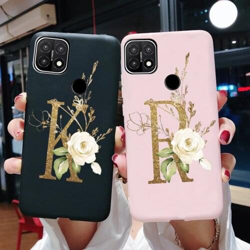 For OPPO A15 A 15 CPH2185 OPPOA15 2020 Case Cute Letters Silicone Bumper Soft Phone Case For Fundas OPPO A15 Back Cover 6.52inch