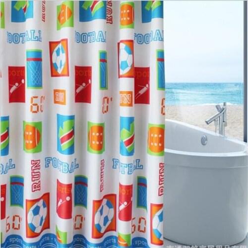European style cartoon shower curtains high quality soccer kid childrens room curtains home appliances hotel dedicated shower c