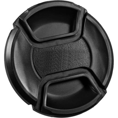 Wordless lens cap 49/52/55/58/62/67/72/77/82mm pinch in the middle with anti-lost cord