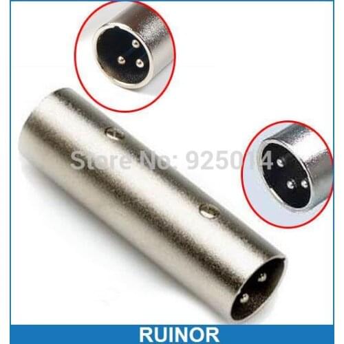 1PCS 3 Pin XLR Male plug to 3-Pole XLR Male Jack plug Adaptors for Microphone
