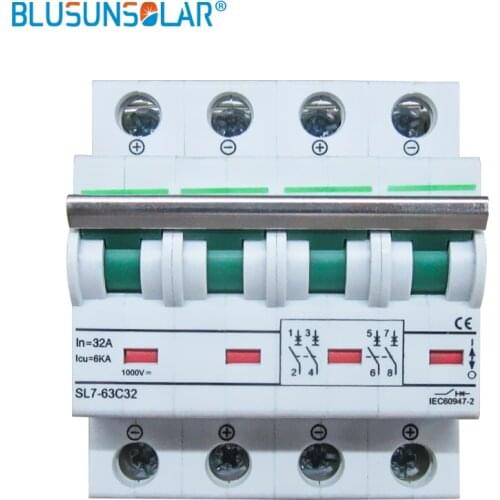 10pcs 4P 40A / Icu 6KA DC800V/ DC1000V MCB Solar energy photovoltaic (pv) solar dc switch dc controller DC Circuit Breaker