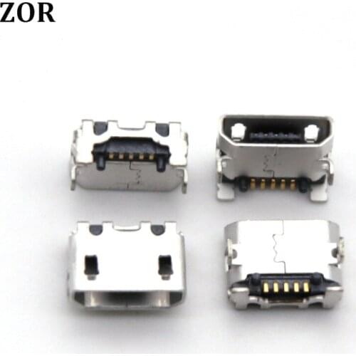 100pcs/lot Micro USB 5pin B Type Female Connector For Mobile Phone Micro USB Jack Connector 5 pin Charging Socket charging port