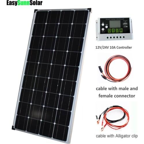 1165mm*550mm*30mm Wiith 30MM Thickness Aluminum Frame Solar System 100W Solar Panel For Home Use