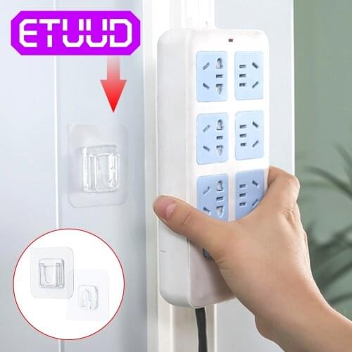 5/10Pairs Transparent Duty 6x6cm Seamless Wall Holder Hanger Strong Sticky Hooks Heavy Self Adhesive For Kitchen Double-Sided