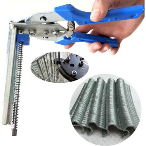 600pcs M Clips Staples Chicken Mesh Cage Wire Fencing & Hog Ring Plier Tool