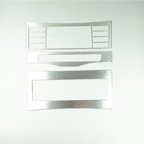Center Console Air Conditioning CD Frame Decoration Cover Trim 3Pcs For Mercedes Benz E Class W212 2011-2015 Aluminium Alloy