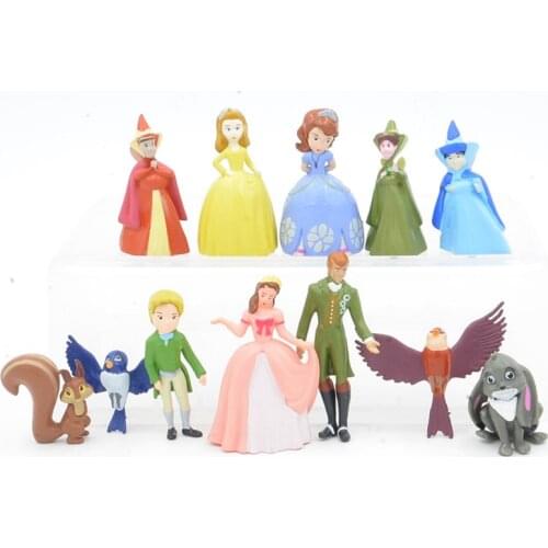 Disney 12pcs/set Sofia The First Princess PVC Action Figure Toys Doll Brithday Gift For Children Girls Party Best Toys