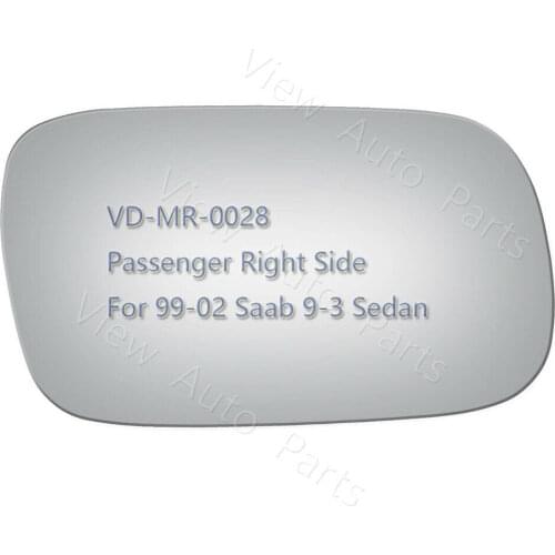For 99-02 Saab 9-3 9-5,94-98 Saab 900 Mirror Glass Passenger Right Side