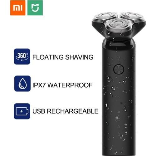 Xiaomi Mijia Electric Shaver for Men Rechargeable Flex Razor 3 Head Dry Wet Shaving Machine Beard Trimmer Washable Dual Blade