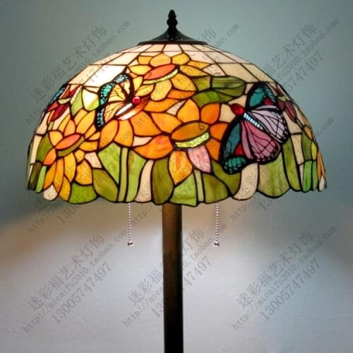 European high-grade Didifanni church glass sun flower butterfly garden villa living room floor light