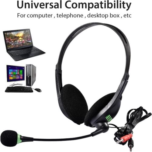 3.5mm Interface Head-mounted Gaming Headset For Laptop Computer PC Earphon With Mic Wired Stereo Headphones