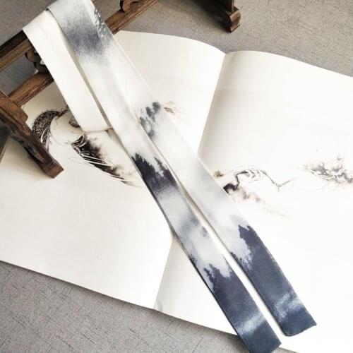 Chinese style Ink Chinese hanfu Hair Band Men And Women mo e Multi--Chiffon Xian Qi Ribbon Ribbon headbands