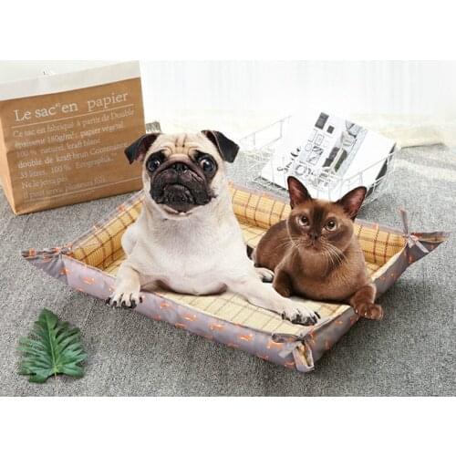 Summer dog cat litter mattress nest removable washable Teddy small medium-sized dogs summer pet supplies clean E11384