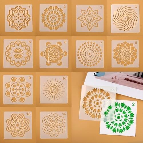 Mandala Auxiliary Layering Stencils For Walls Painting Scrapbooking Stamp Album Decor Embossing Paper Card Painting Template