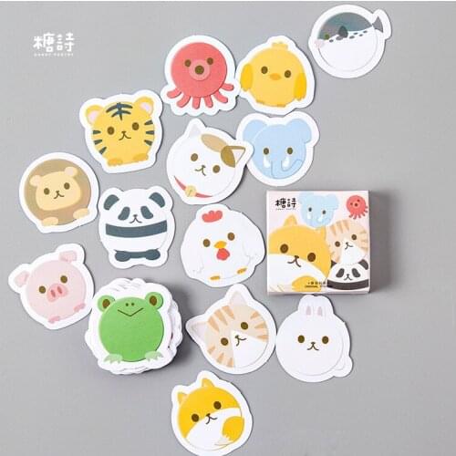 45pcs/lot cute Animals mini paper sticker decoration DIY album diary planner scrapbooking label sticker kawaii stationery