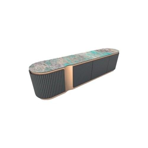 Italian style marble porch cabinet arc storage cabinet villa restaurant cabinet household storage cabinet