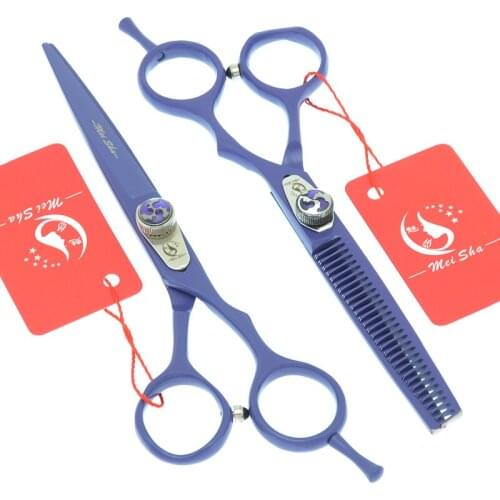 Meisha 6 inch Professional Salon Haircut Scissors Set Japanese 440c Barber Hairdressing Cutting Thinning Styling Shears A0105A
