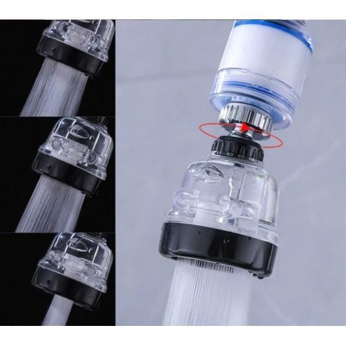 360 degree Pivoting head Filter 3 multifunctional Transparent Faucet Head