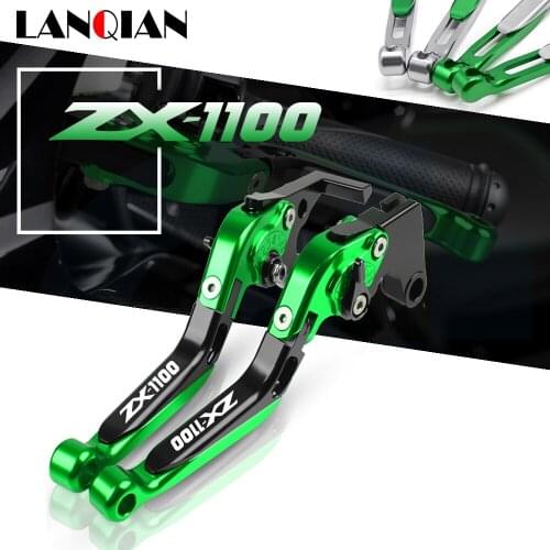 For Kawasaki ZX1100 Motorcycle Adjustable Folding Extendable Brake Clutch Levers ZX1100 ZX11 1990-2001 1997 1998 1999 2000 Parts