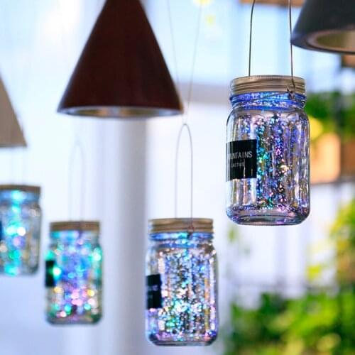 Romantic Glass Bottle Lighting Strings LED Decor Hanging Light Jar Lamp for Party,Wedding,Christmas,New Year Creative Crafts