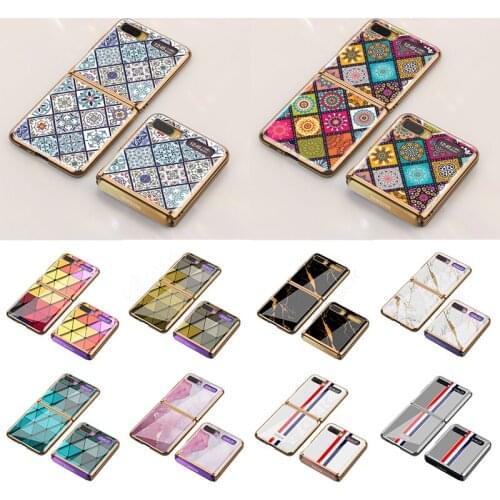 Luxury Plating Tempered Glass Case For Samsung Galaxy Z Flip Fold 2 5G Shockproof Hard Edge Cover For Samsung Z Flip Fold 2 Case