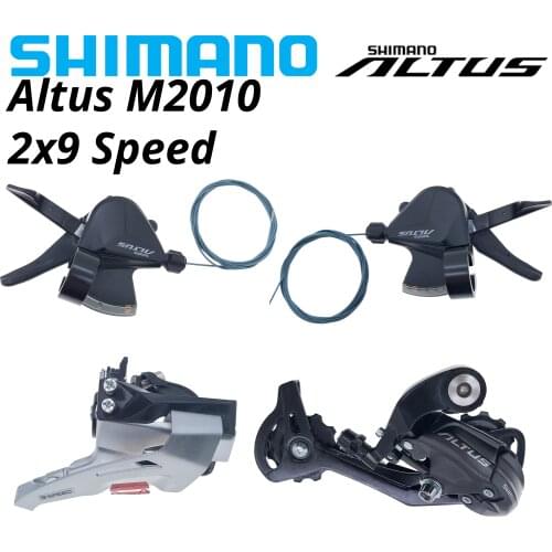 SHIMANO ALTUS M2010 Group 2x9 speed 18s SL-M2010 SHIFT LEVER 18v FD-M2020 Front swing Switch 9v RD-M370 REAR Derailleur SGS 9s