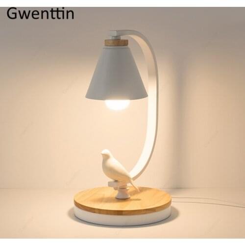Nordic Table Lamp Resin Bird Light Standing Desk Light Bedroom Bed Lamp Home Decoration Modern LED Light Fixtures Loft Luminaire