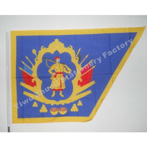 Ukraine Cossack Hetmanat Flag 150X90cm (3x5FT) 120g 100D Polyester Double Stitched High Quality Free Shipping