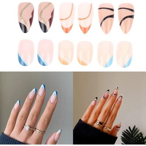 24pcs Nail Art Decorations Made Up 31 Color Short Artificial Finger Fake Nails Matte False Nails ABS Tips Press On Short Round