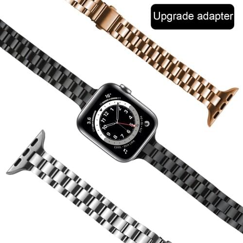 Narrow Slim Band for Apple Watch 38mm 40mm 42mm 44mm Bands Upgrade Metal Business Strap for iWatch 6/5/4/3/2/1/SE Women Men