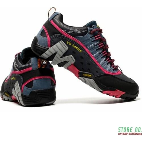 Women Genuine Leather Hiking Shoes Waterproof Non-slip Ladies Camping Travel Sport Climbing Shoes Mountain Trekking Sneakers