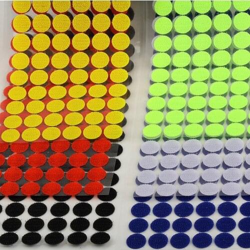 102pairs 10/15mm Round Dots Magic Sticker Velcros Strong Self Adhesive Fastener Tape Nylon Hook Loop Sewing Craft DIY Accessorie