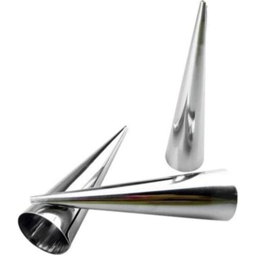 12 Pcs Stainless Steel Spiral Baked Croissants Horn Tube Baking Cake Mould Molds