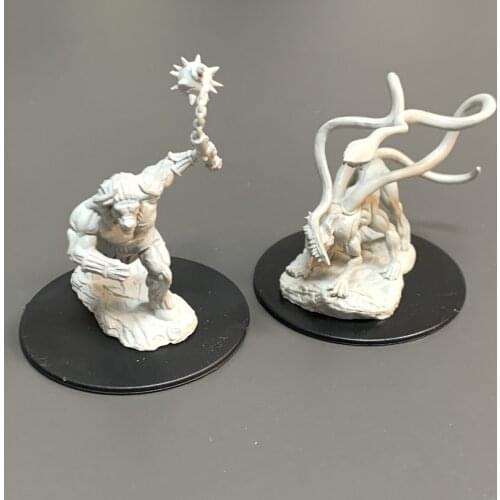 2PCS Minotaur And Displacer Beast Monster Dragon Nolzurs Marvelous Model Board Game Role Playing Underground War Games Model