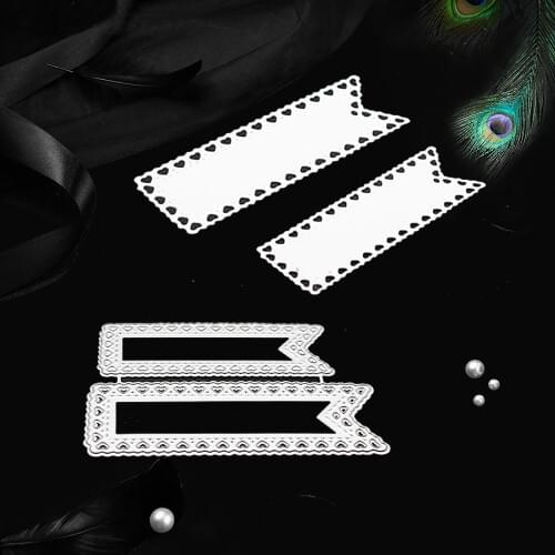 2Pcs Customized Carbon steel Die Lace Frame Cutting Dies Scrapbooking Embossing Knife Mold Stencils DIY Decorative Cards