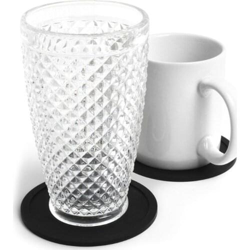 7Pcs Non-slip Silicone Drinking Coaster Set Holder Cup Coaster Mat Set Drink Glass Coasters Kitchen Accessories