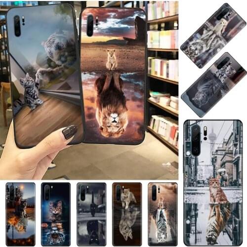 Cat tiger dog lion Phone Case Funda For Huawei P9 P10 P20 P30 Lite 2016 2017 2019 plus pro P smart