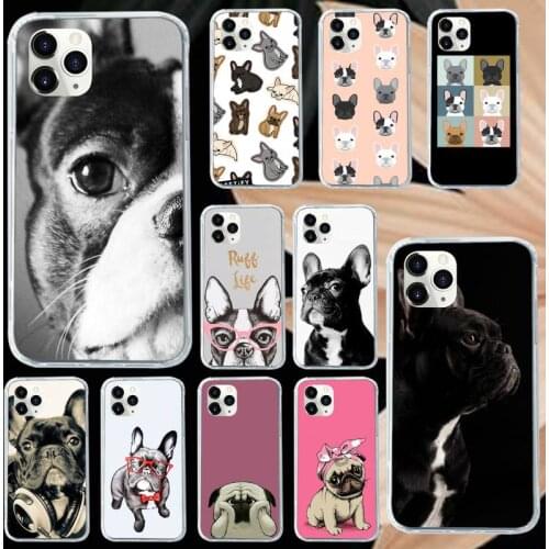 French bulldog animal Phone Case for iPhone 11 12 mini pro XS MAX 8 7 6 6S Plus X 5S SE 2020 XR Luxury brand shell funda
