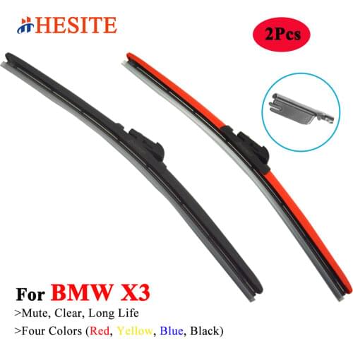 HESITE 2020 Coolest Colorful Car Window Wiper Blades For BMW X3 G01 E83 F25 M40D Accessories 2004 2011 2013 2014 2018 2019 2020
