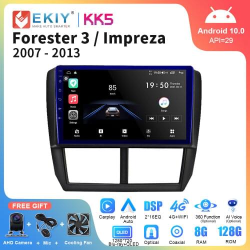 EKIY Android 10.0 Car Radio For Subaru Forester 2008-2012 Multimedia GPS Navi Stereo Receiver Video Player All-in-One Head Unit