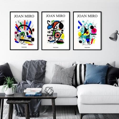 Joan Miro Art Exhibition Posters and Prints Vintage Wall Art Canvas Print Abstract Painting Wall Pictures Living Room Home Decor