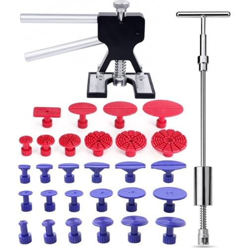 Furuix Car Auto Body Paintless Dent Repair Tools Dent Repair kit with Slide Hammer T bar Dent Puller for Car Body Hai