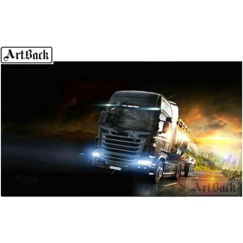Full square drill big truck 5d diy diamond painting "truck" 3d diamond embroidery mosaic cross stitch decoration home