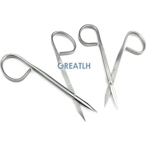Stainless Steel Micro Scissosr Ophthalmic Scissors Sharp Cutting Double Eyelid Instrument Veterinary Ophthalmic Tools