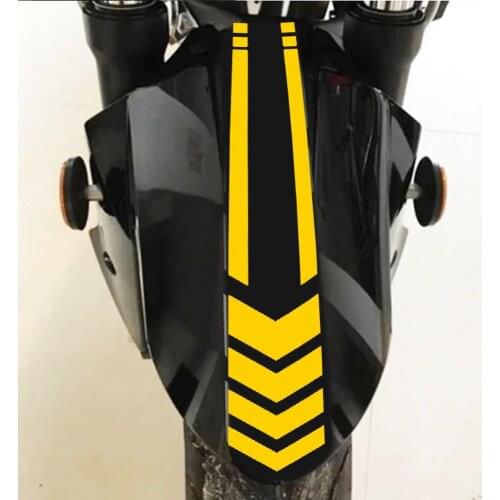 Motorcycle Fender Stickers Scooter Refit Decals Striped Reflective Stickers Decorative Waterproof Stickers Safety Warning Tape