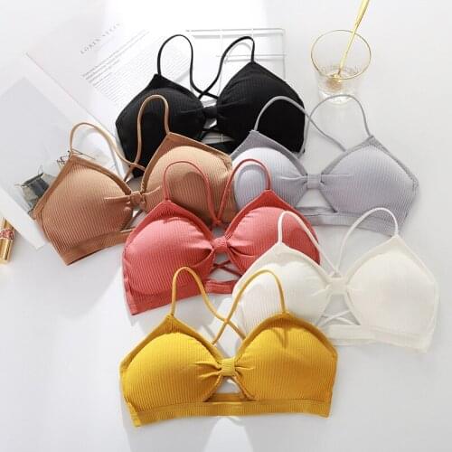 New threaded sexy breasted underwear back hollow cross beautiful back wrapped chest teenage girls clothing girls training bra