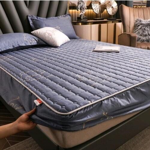 New Thicken Quilted Mattress Cover Waterproof Mattress Cover Soft King Queen Tatami Bed Fitted Sheet